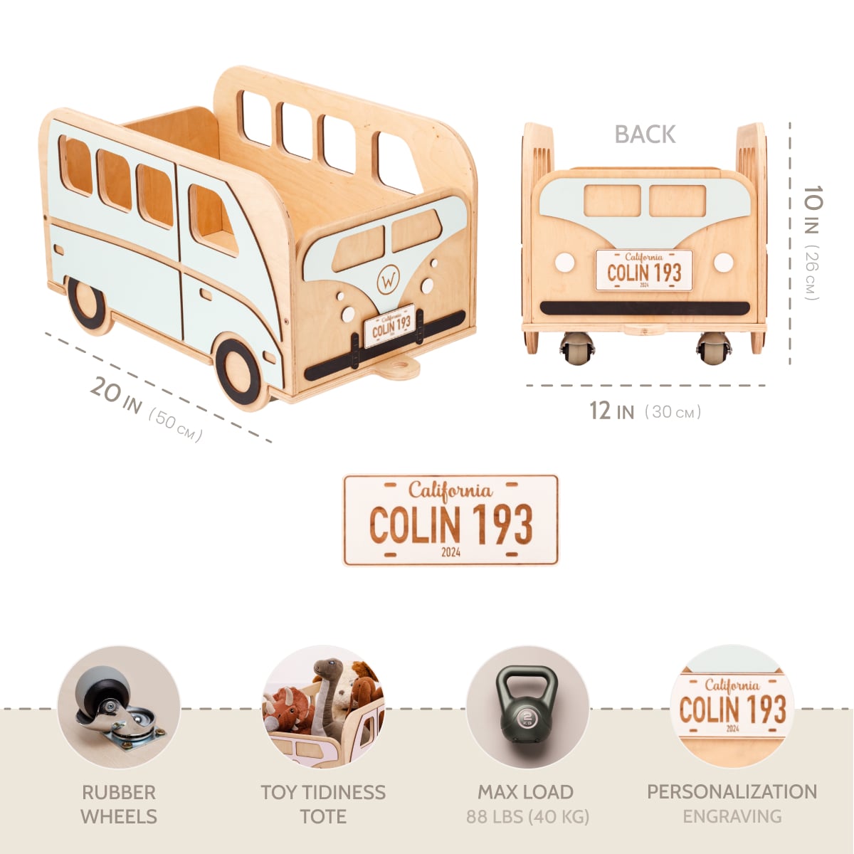 Toy Box Bus Blue