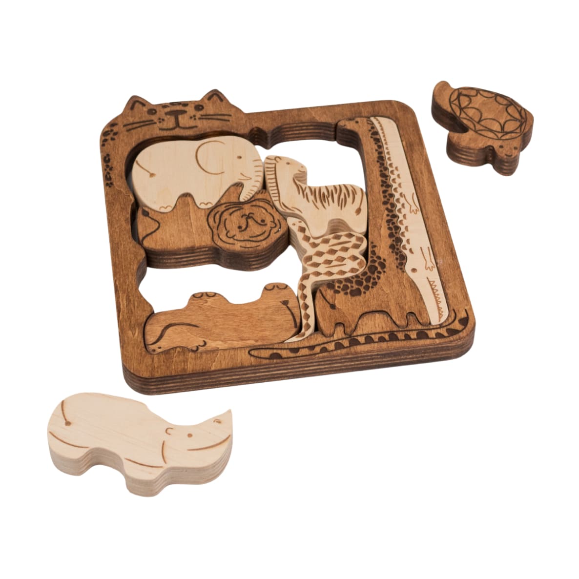 Puzzle Safari Wood Non-customized