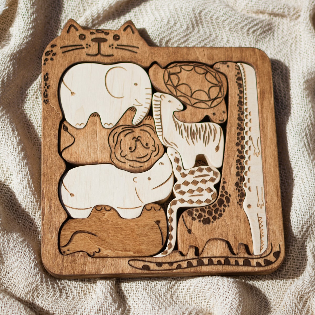 Puzzle Safari Wood Non-customized