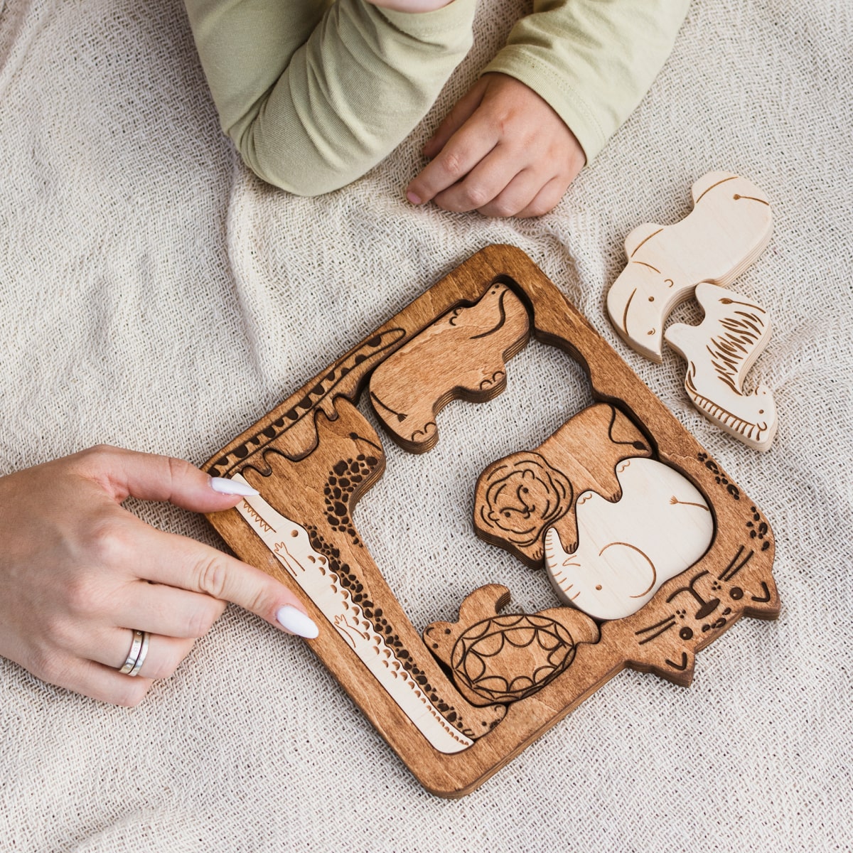 Puzzle Safari Wood Non-customized