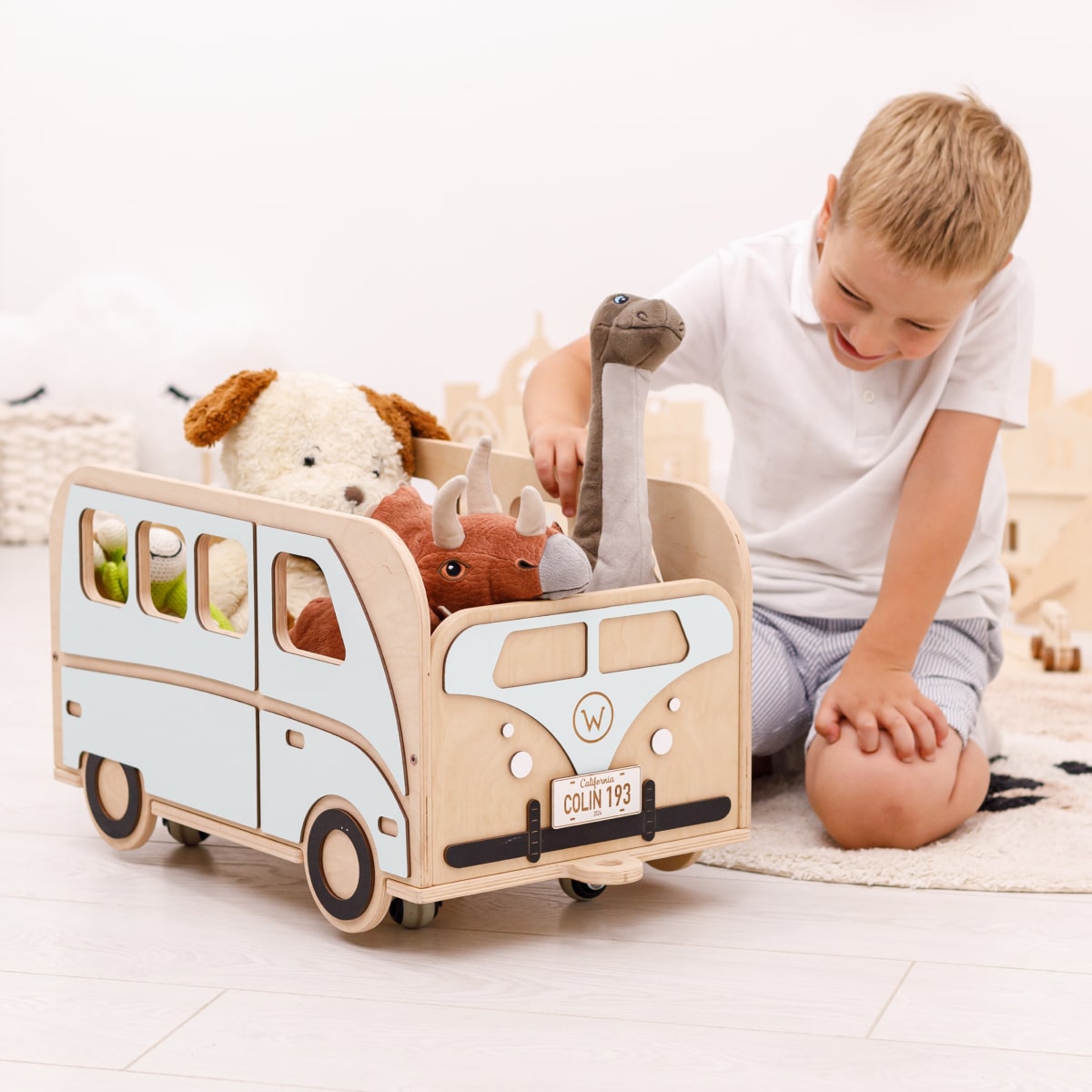 Toy Box Bus Blue