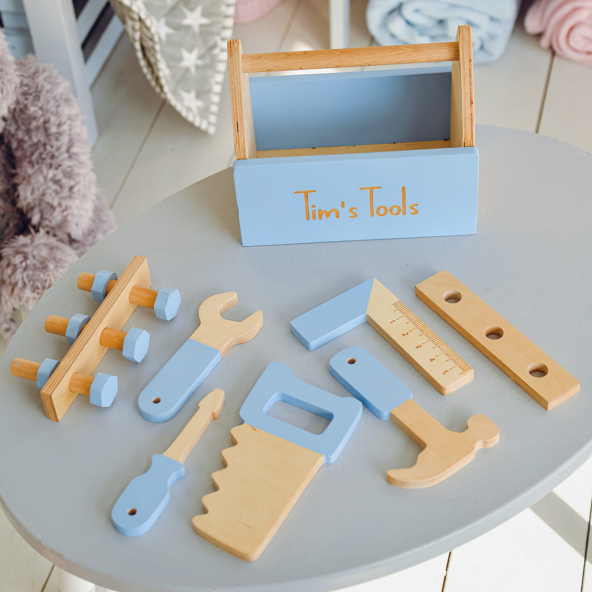 Wooden Tools Blue