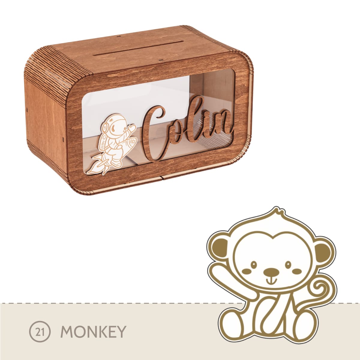 Piggy Bank Wood