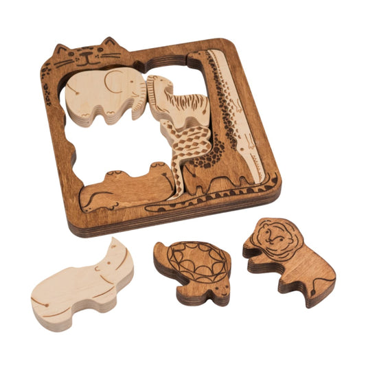 Puzzle Safari Wood Non-customized