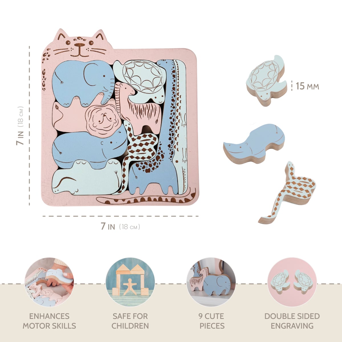 Puzzle Safari Color Non-customized